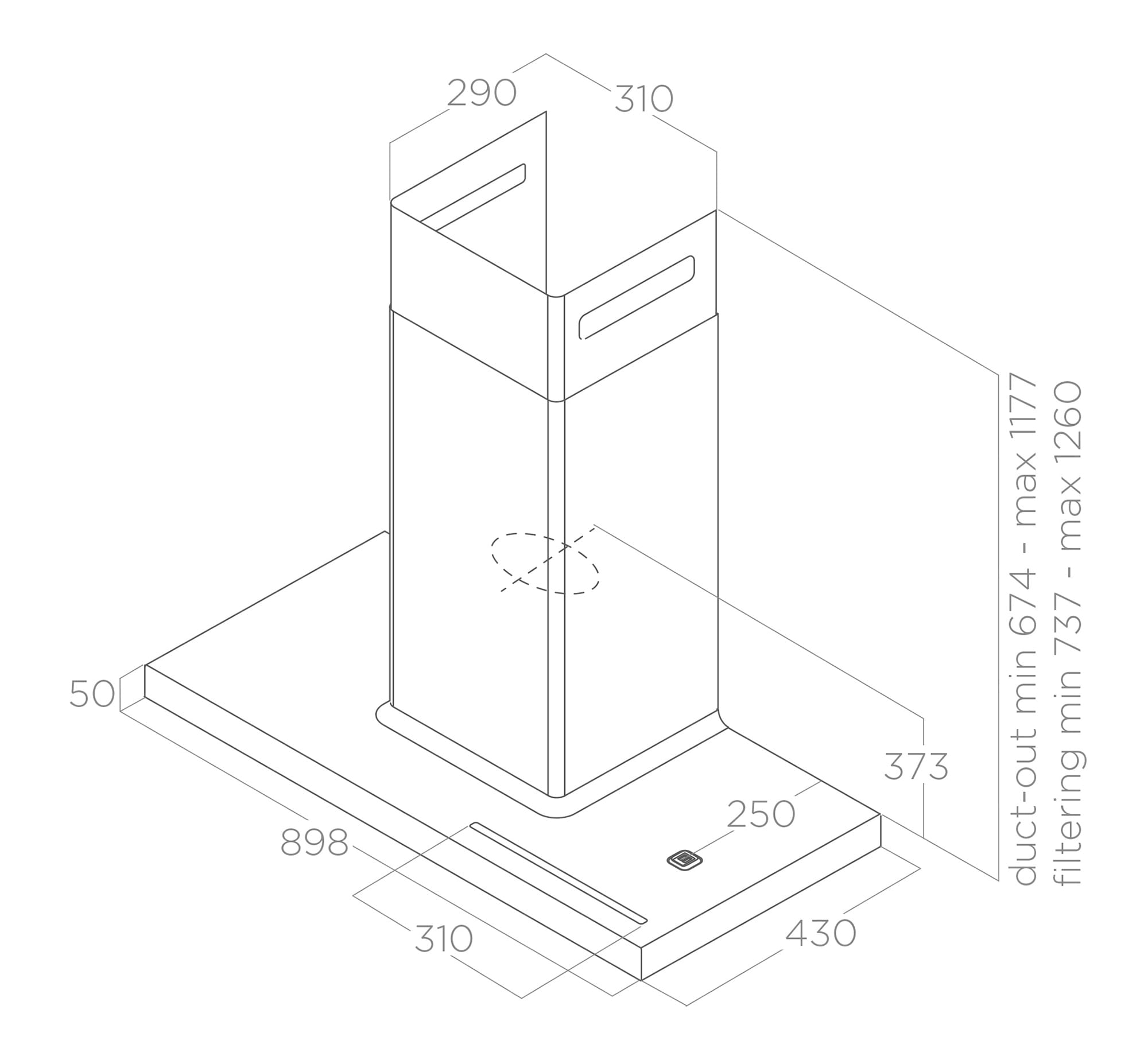 Вытяжки Настенные BIO Oak + White 90 tech sheet