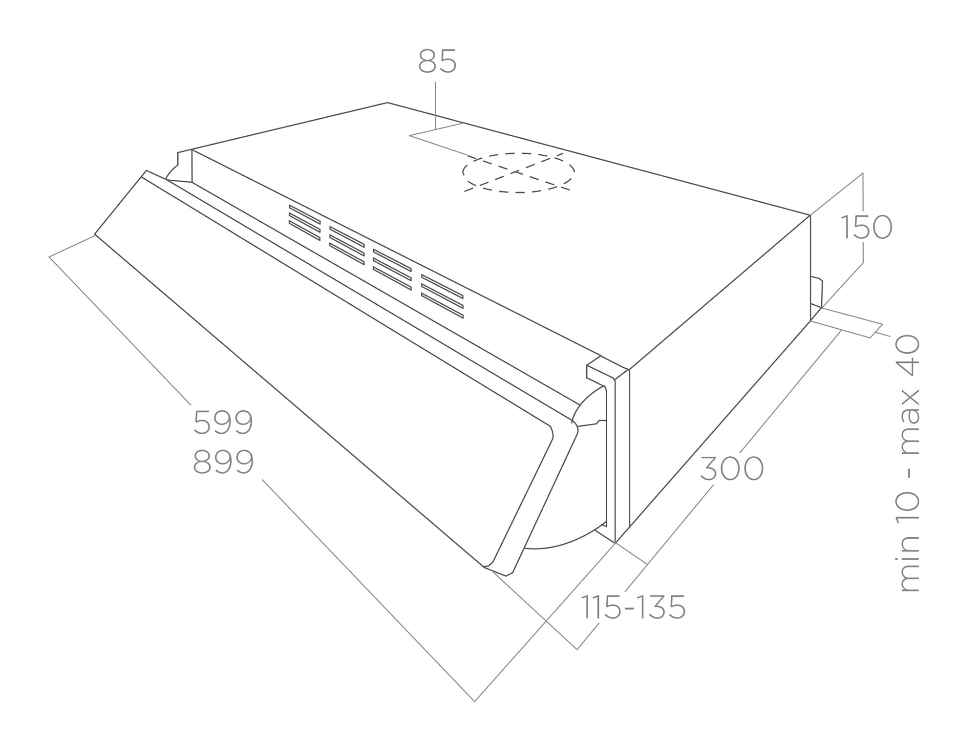 Hoods Integrated ESTRAIBILE grey 60 tech sheet