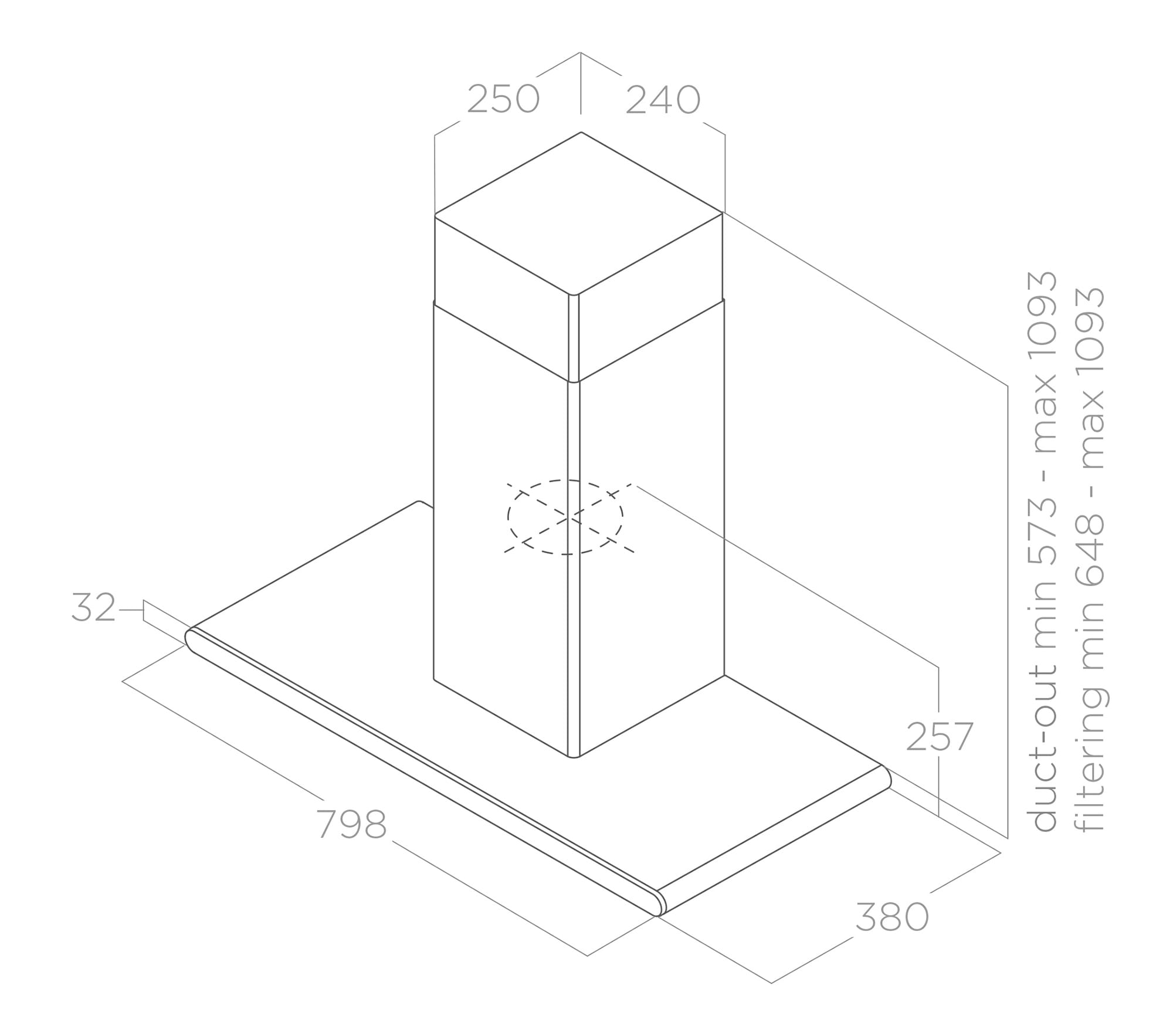 Вытяжки Настенные GALAXY black + inox 80 tech sheet