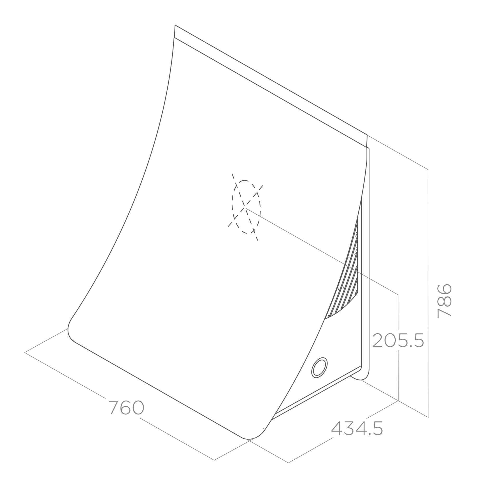 Hoods Wall mounted NUAGE custom 75 tech sheet