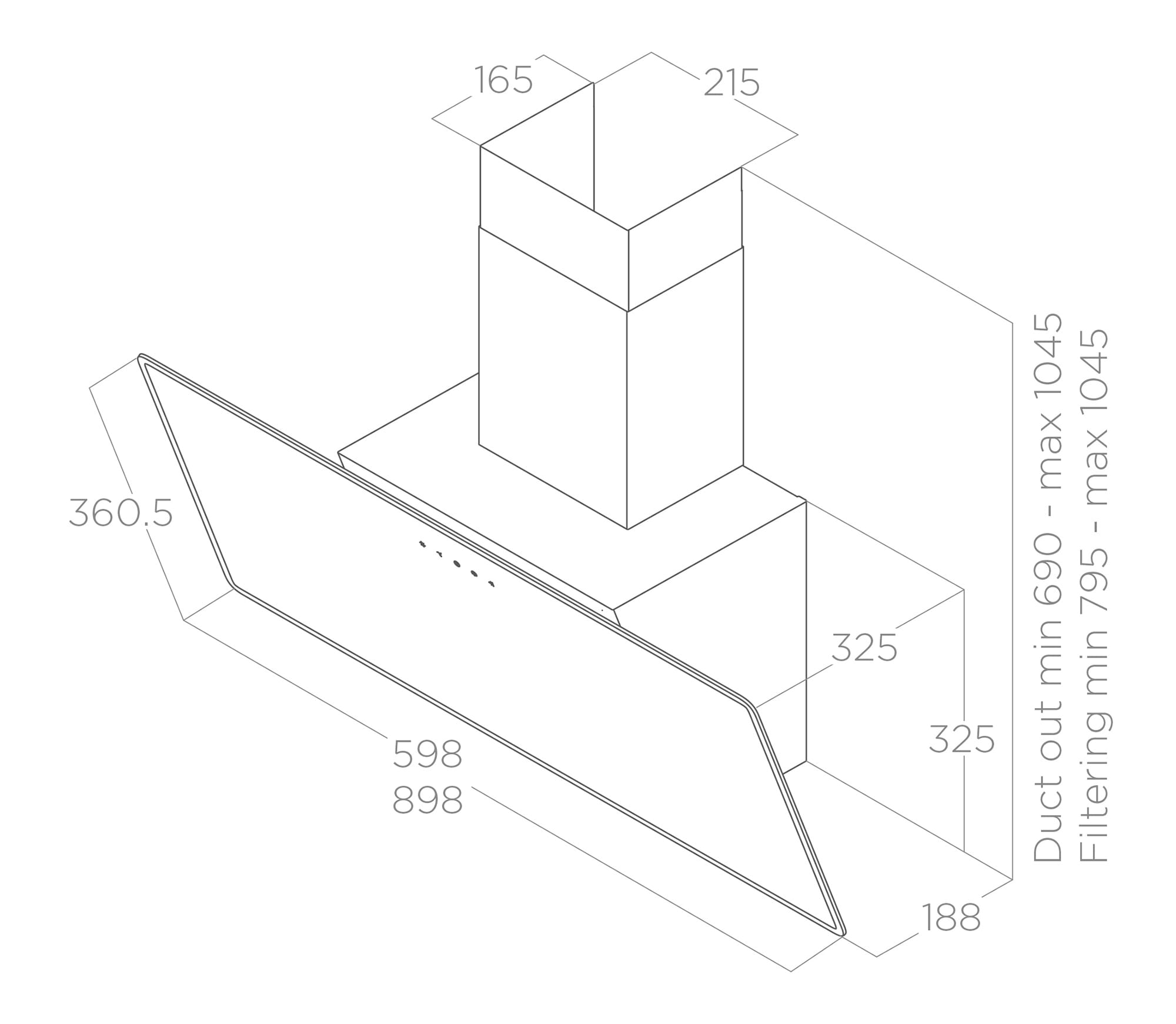 Hoods Wall-Mount SHIRE black 60 tech sheet