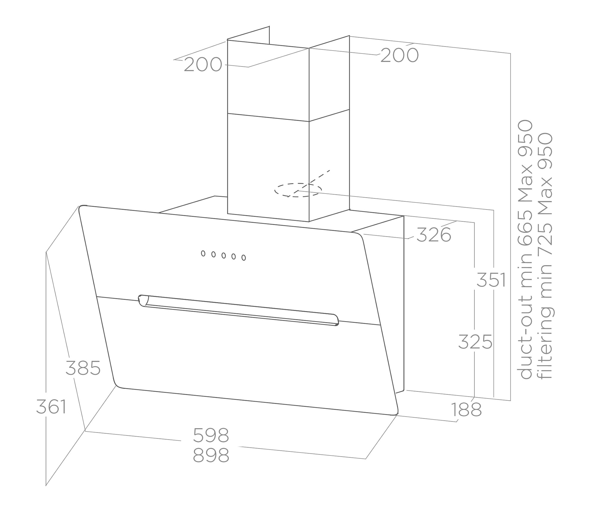 Hoods Wall-Mount WISE black 60 tech sheet